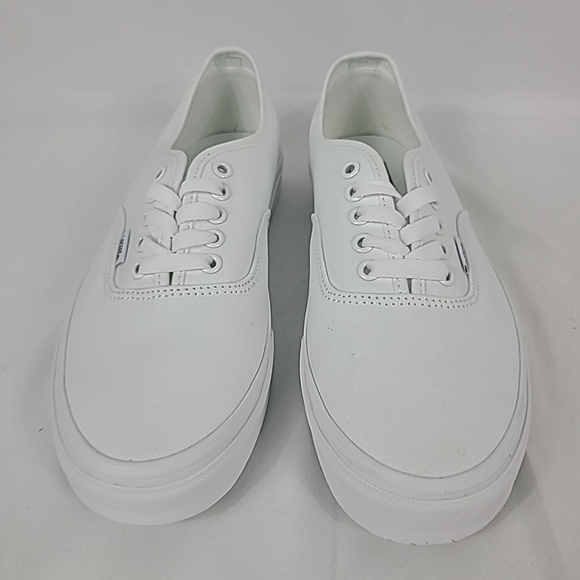 NIB VANS Authentic Classic All White Canvas Shoe Fashion Unisex Sneaker M9.5 W11 - Picture 2 of 8